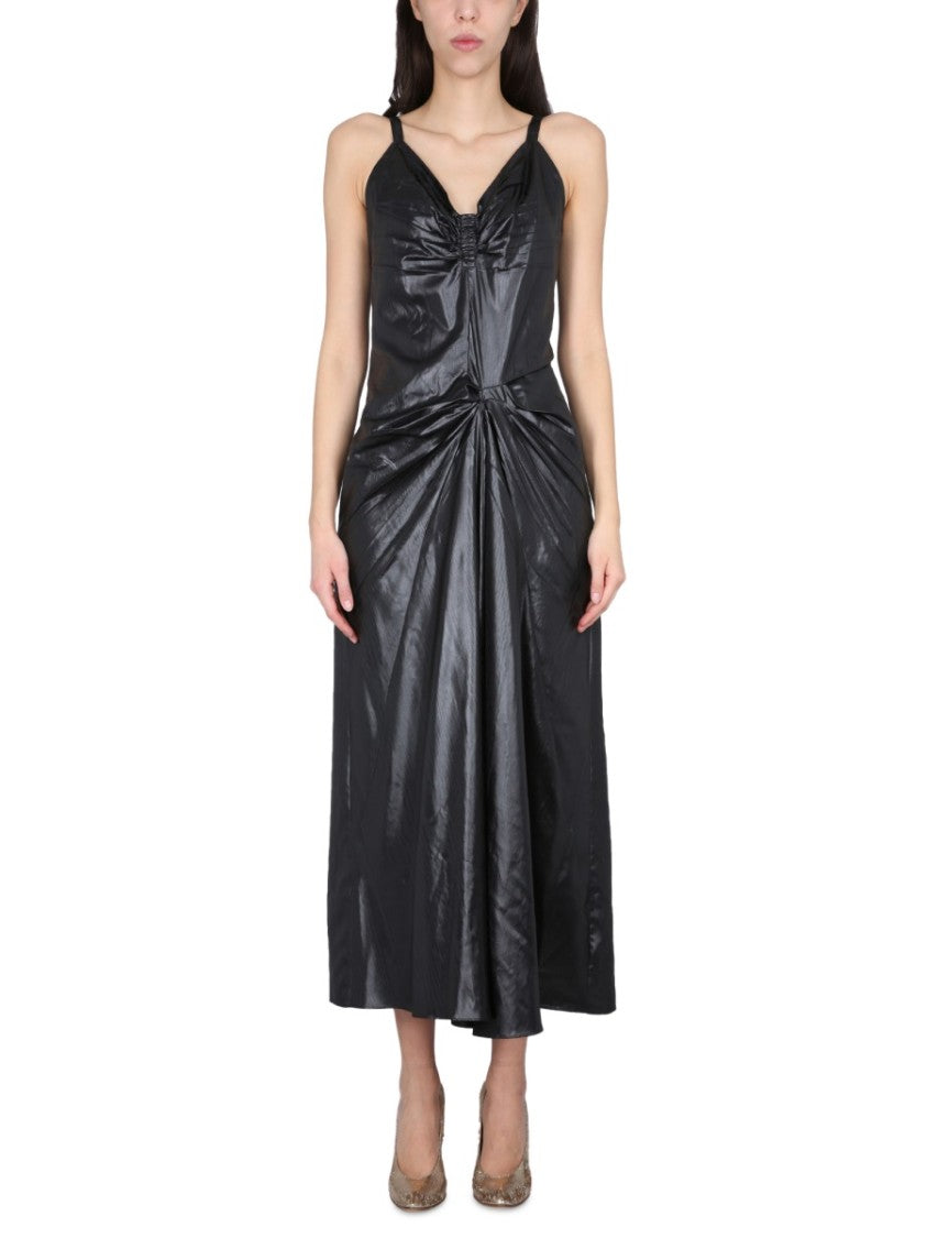 Moiré Polyester Dress