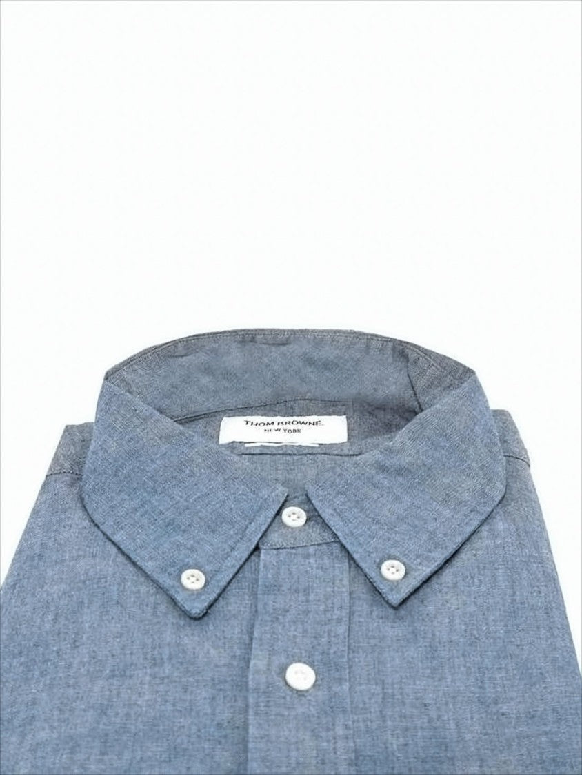 Classic Button-Down Long Sleeve Shirt with Distinctive Stripe
