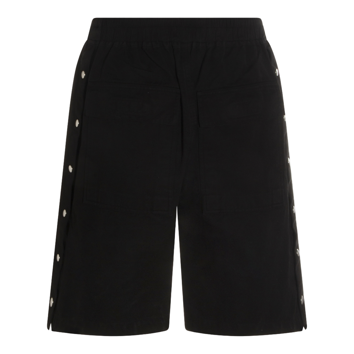 Relaxed-Fit Black Shorts With Beige Drawstrings