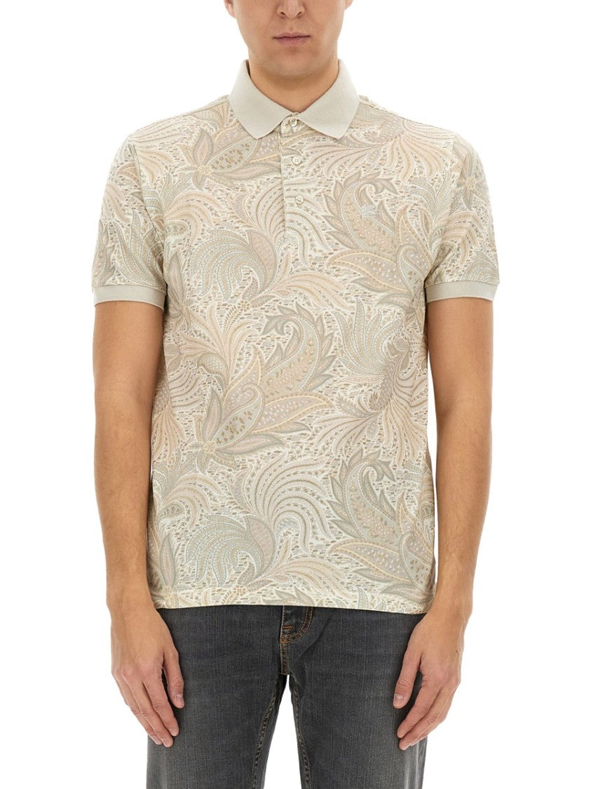 Polo Shirt With Paisley Print