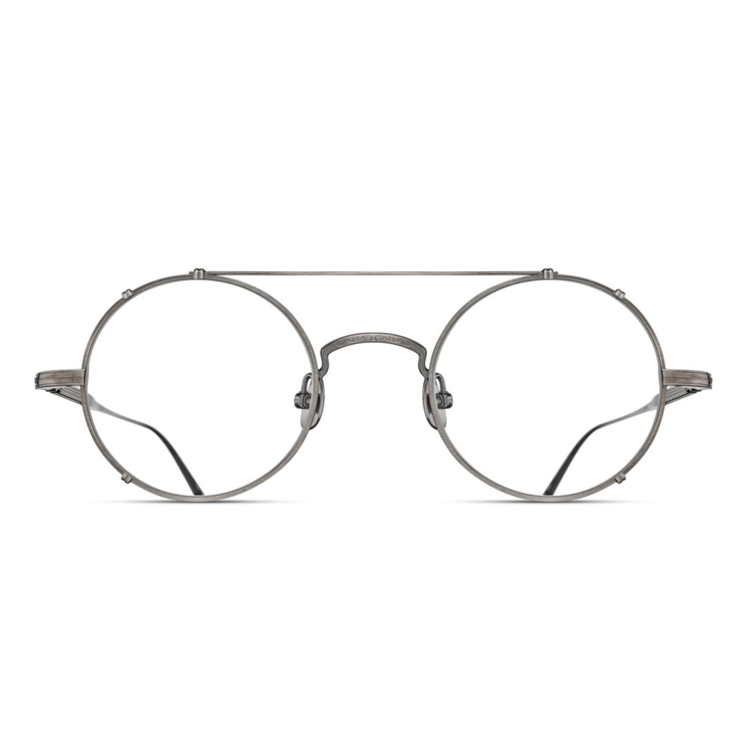 M3143 Rx Round Metal Frame Eyeglasses with Double Bridge