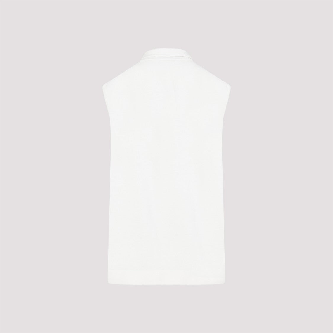 Draped Knitted Coconut Virgin Wool Tank Top