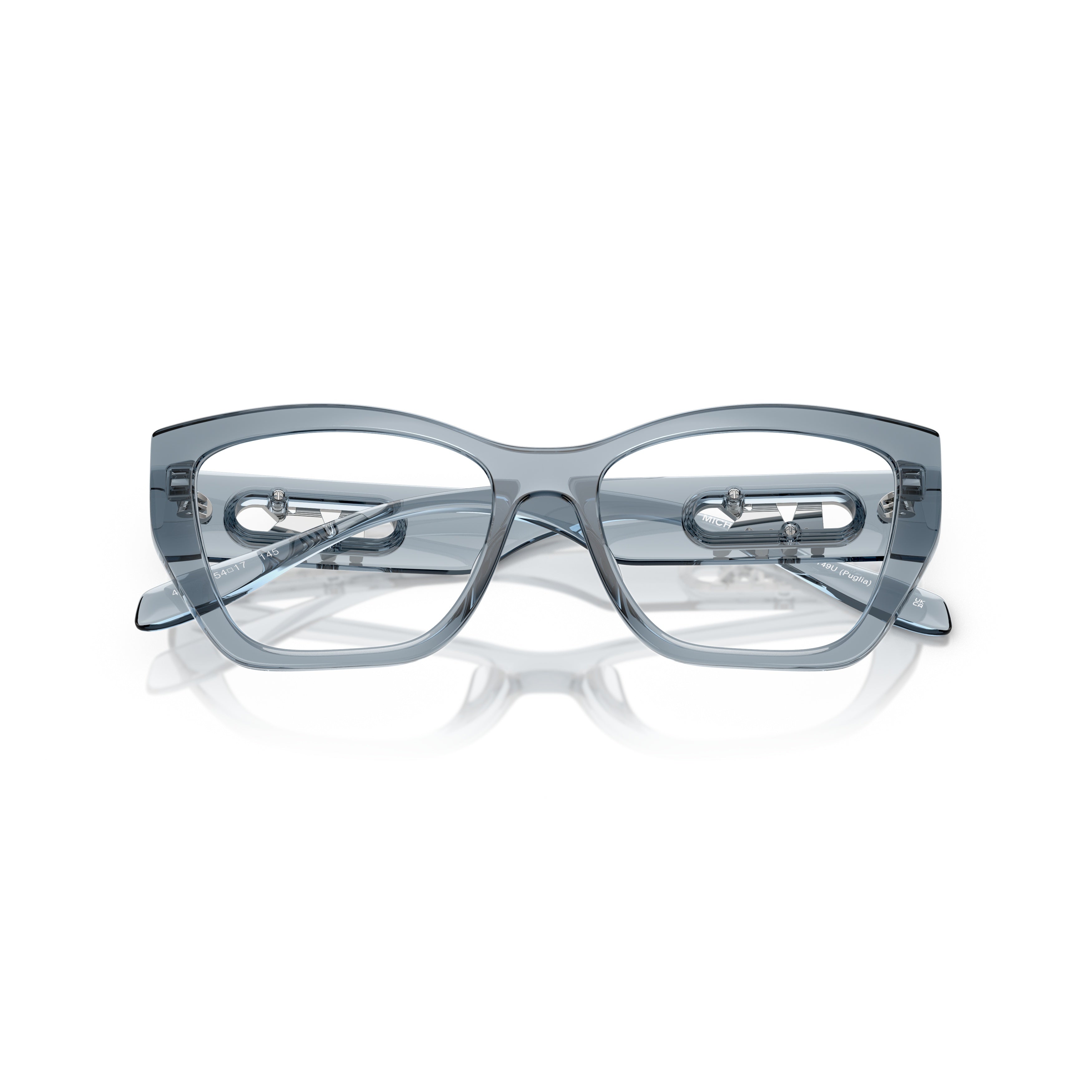 0mk4149u Oversized Square Frame Sunglasses in Translucent Smoky Blue