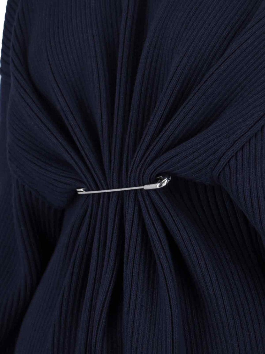 Ribbed Knit Midi Dress – Blue