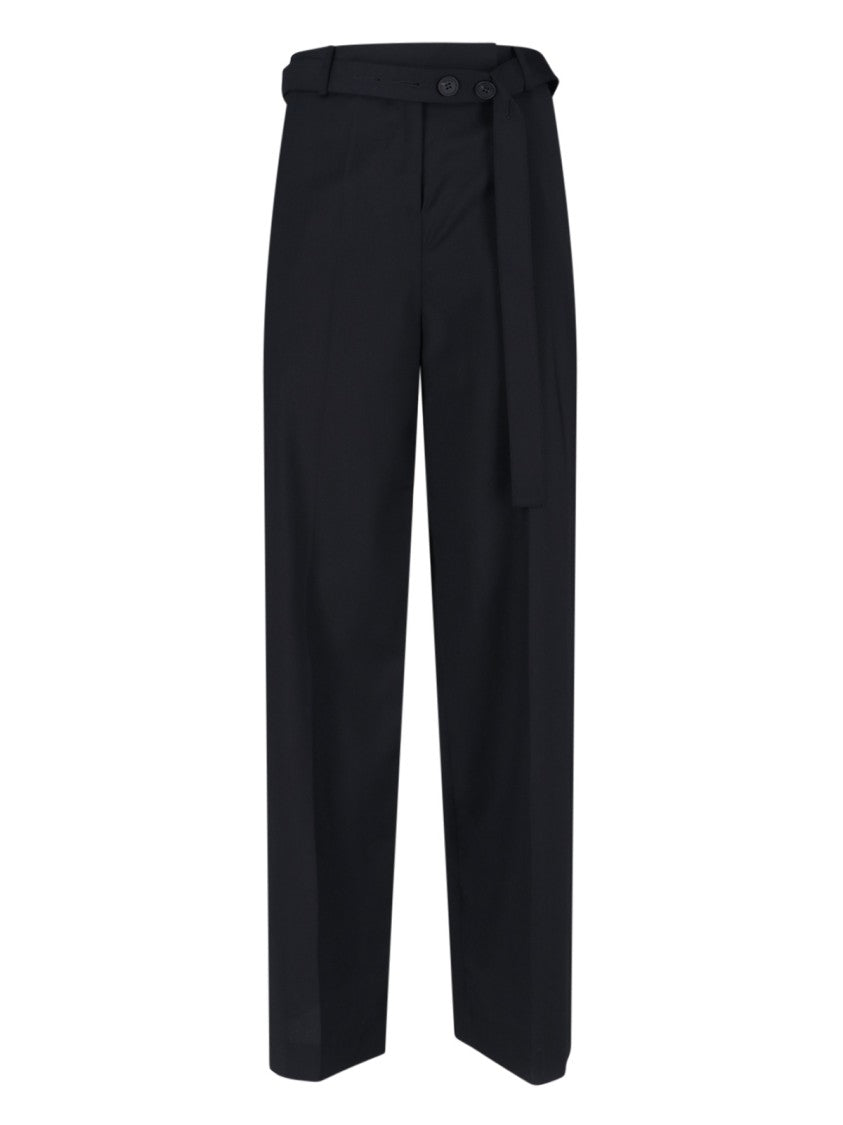 Tailored Black Trousers With Straight-Leg Cut