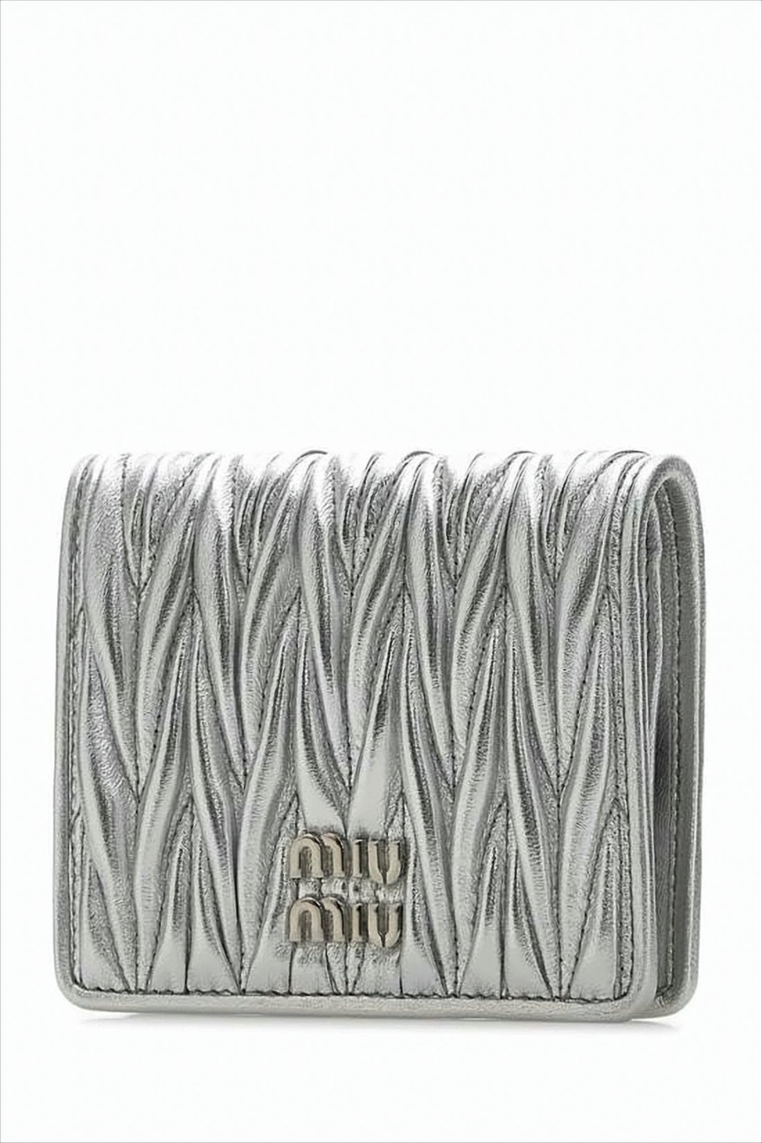 Compact Quilted Nappa Leather Wallet