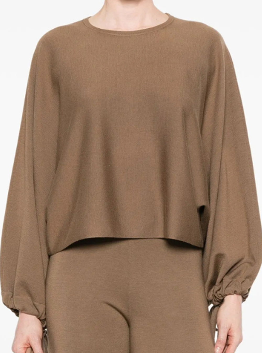 Relaxed-Fit Fine Wool Sweater with Adjustable Ties