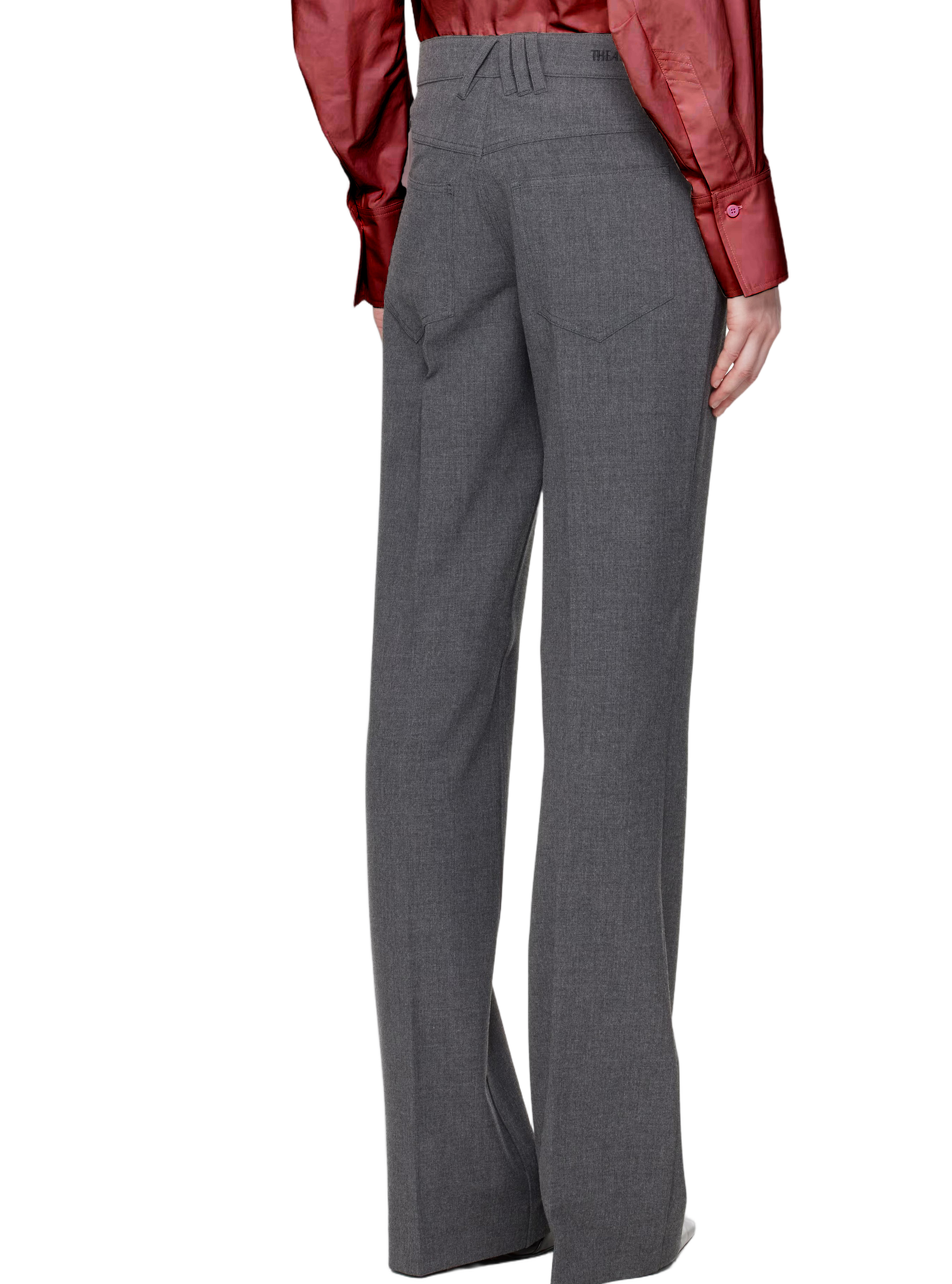 Tailored Flare Pants With Front Pence And Zip Closure