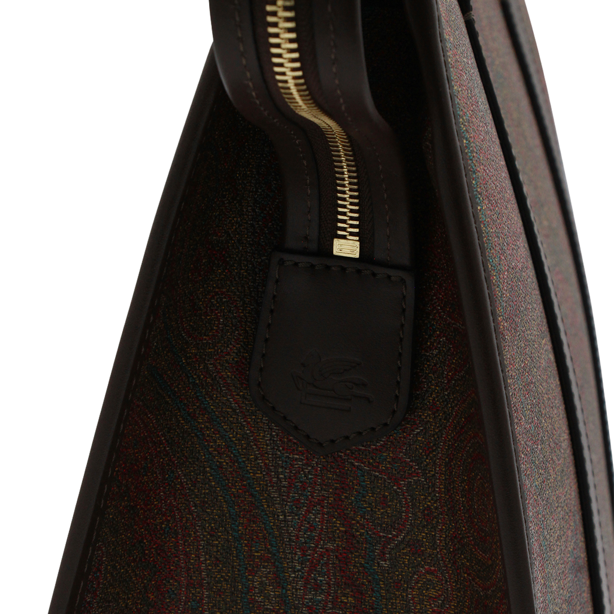 Structured Tote Bag with Classic Paisley Pattern