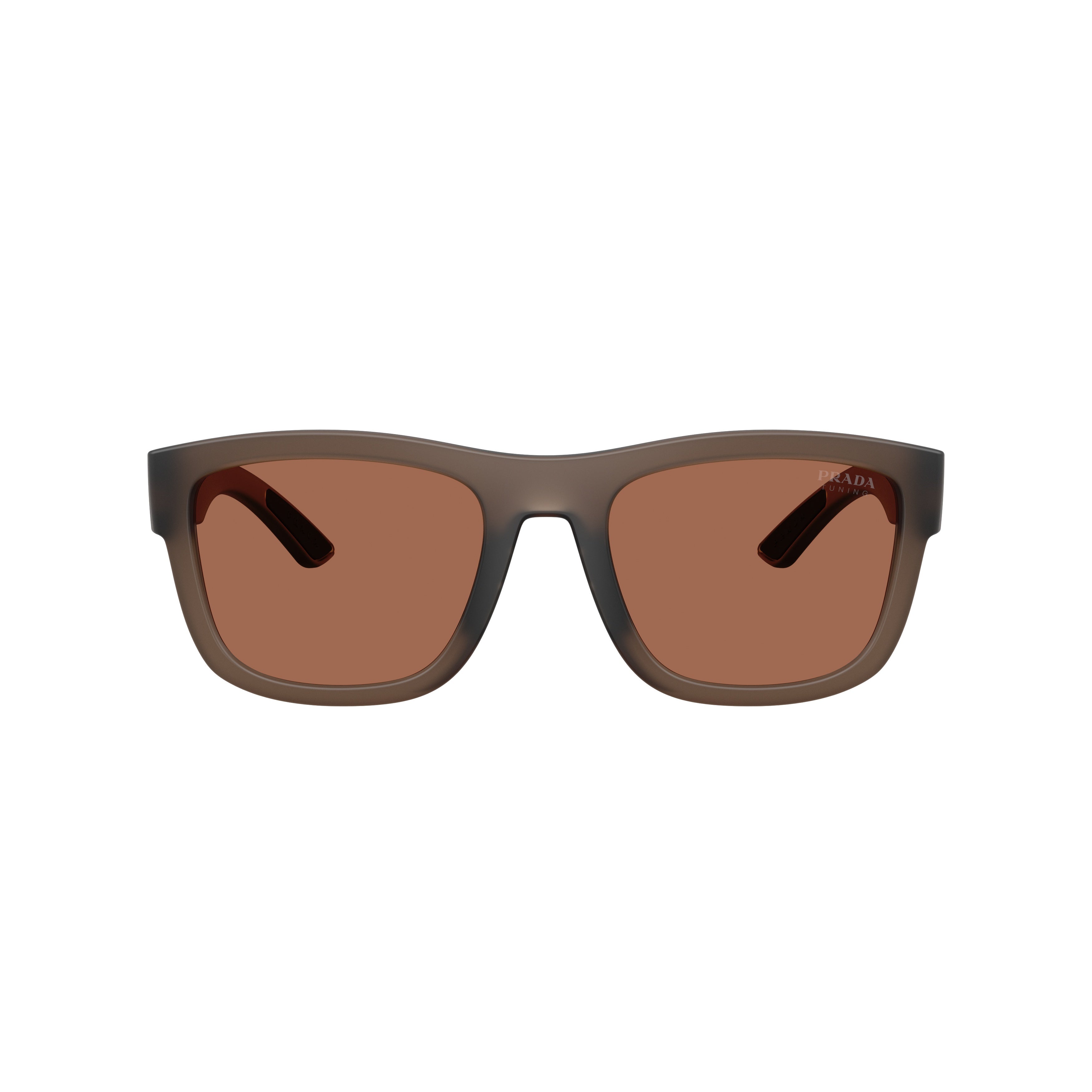 0ps 01zs Translucent Brown Rectangular Sunglasses