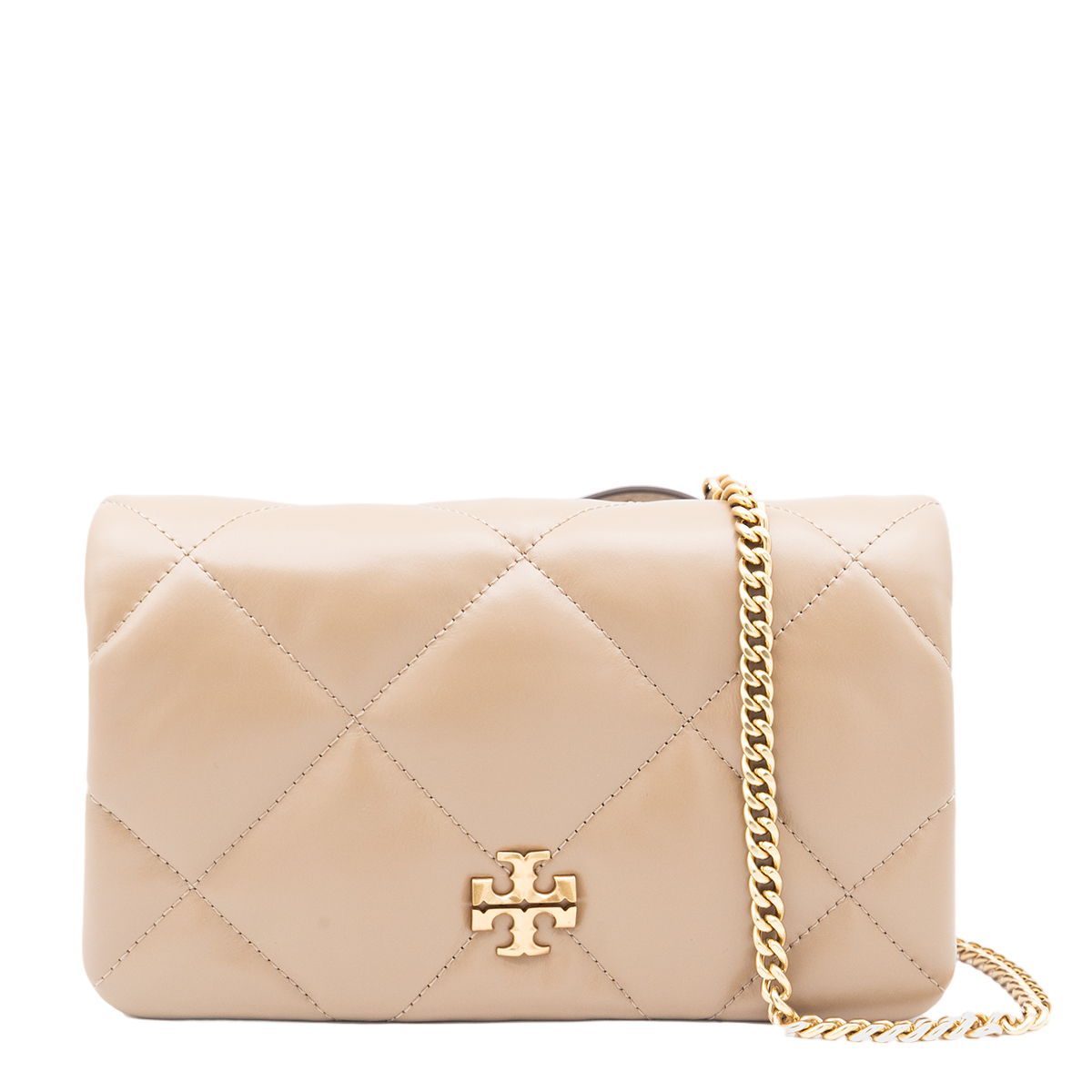 Rectangular Quilted Bag with Chain Strap