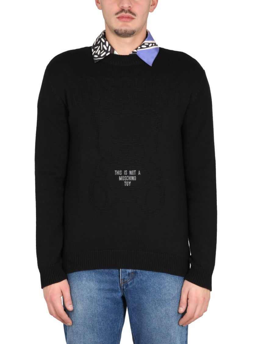 Cross-Neck Cotton Sweater