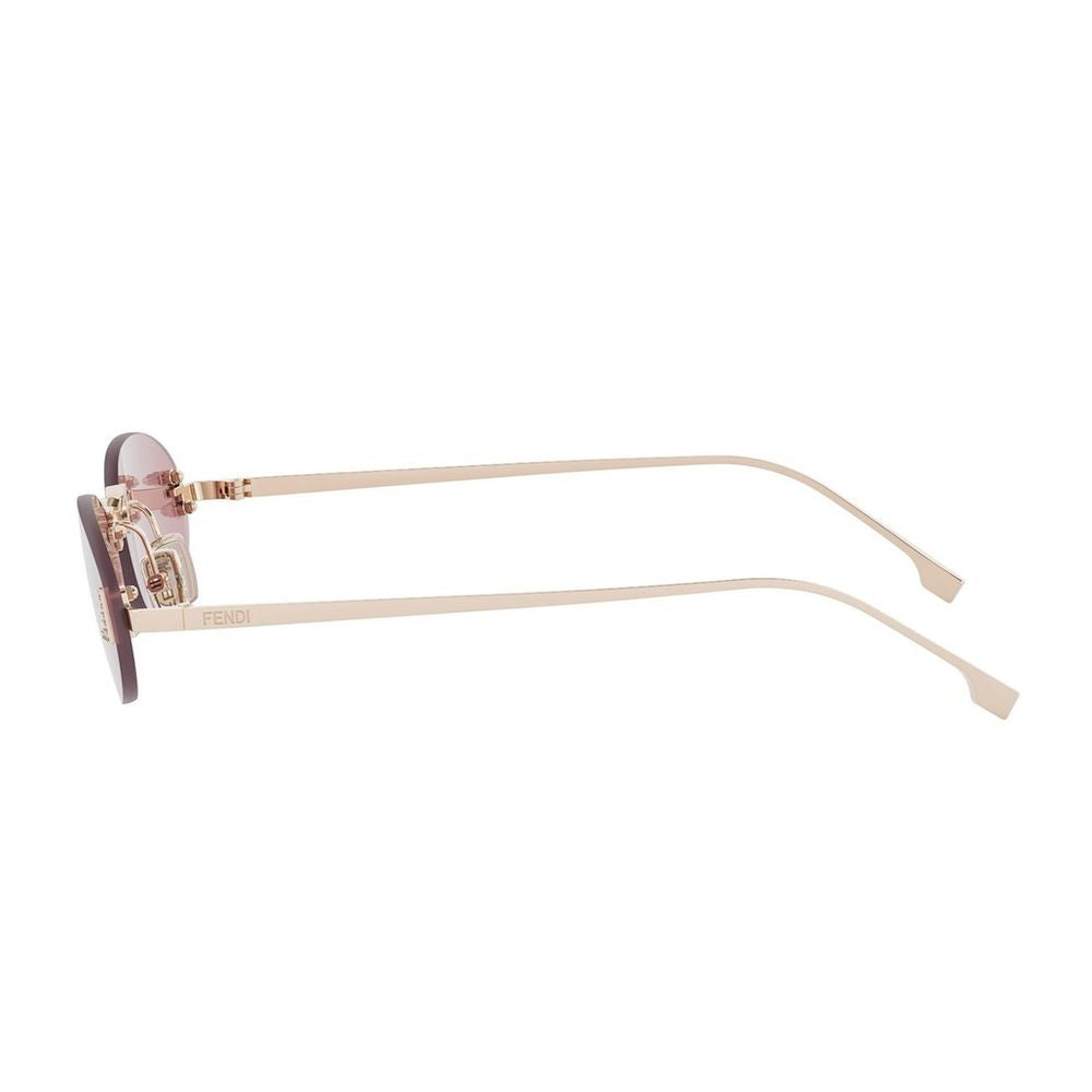 First Crystal 90S Inspired Oval Rimless Sunglasses