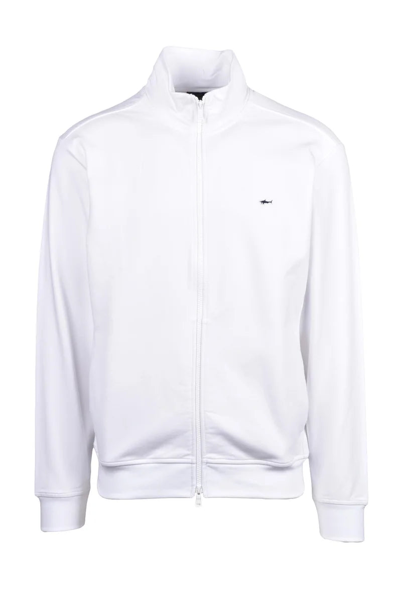 Zip-Up Sweatshirt with High Collar