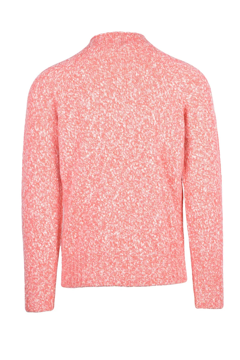 Volcano Neck Sweater - White/Red