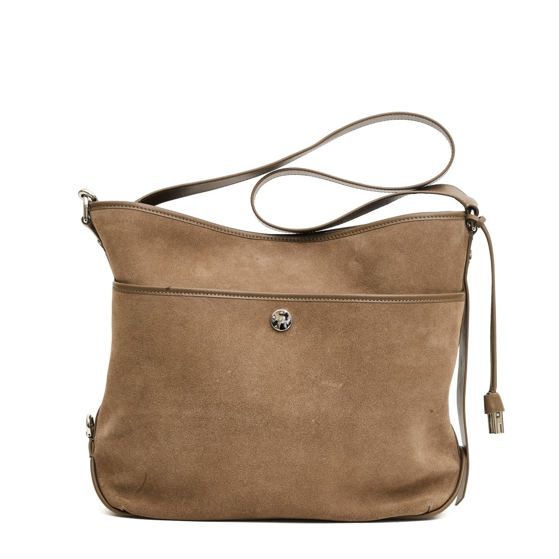 Medium Hobo Bag In Dove Gray Crust