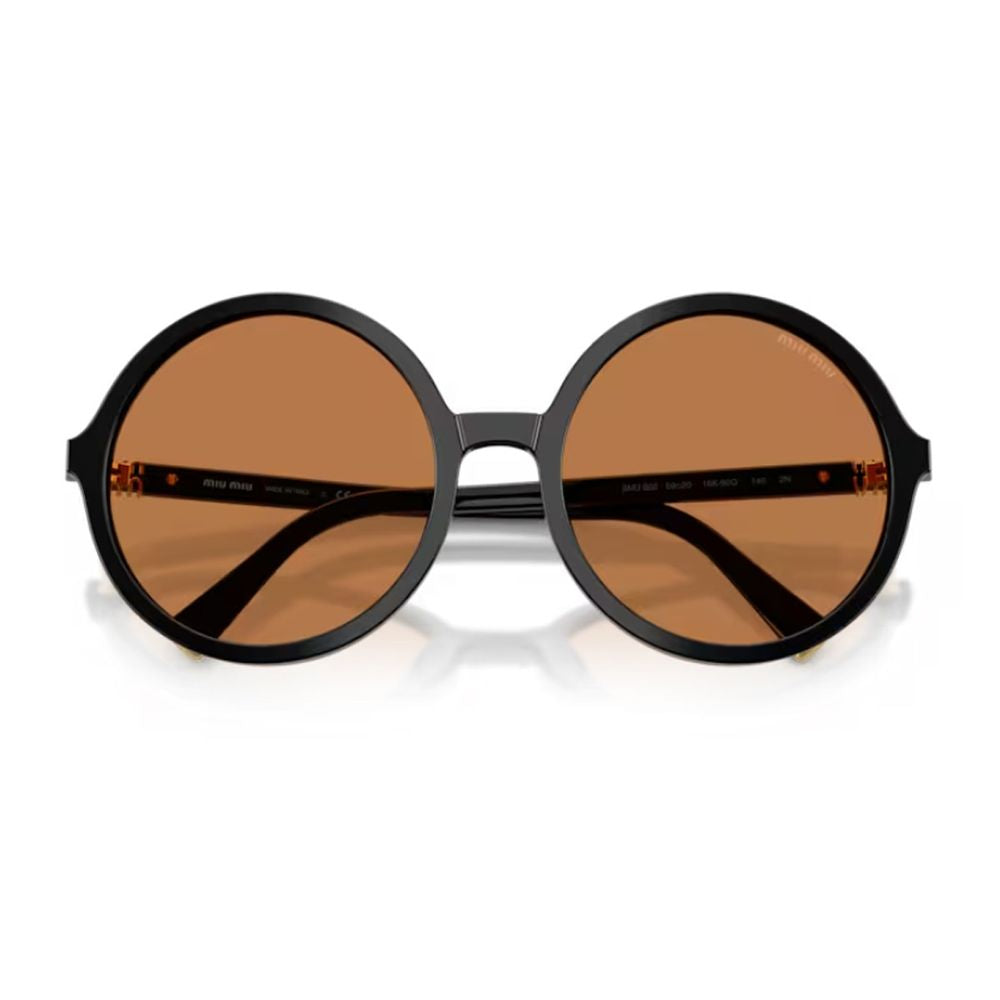 0Mu B02S Miu Regard Vintage-Inspired Oversized Round Sunglasses