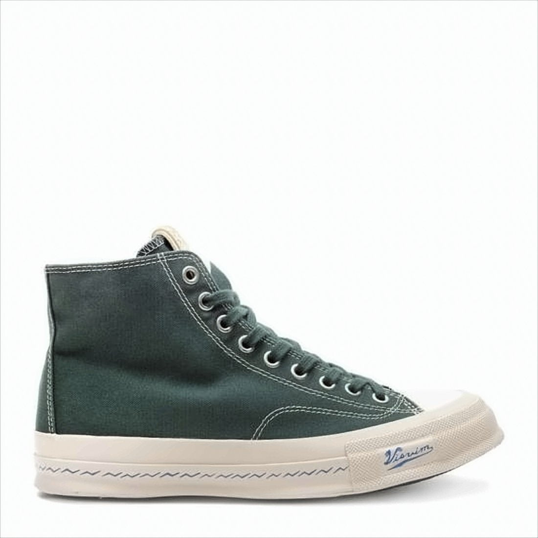 High-Top Sneaker with Canvas Upper and Leather Lining
