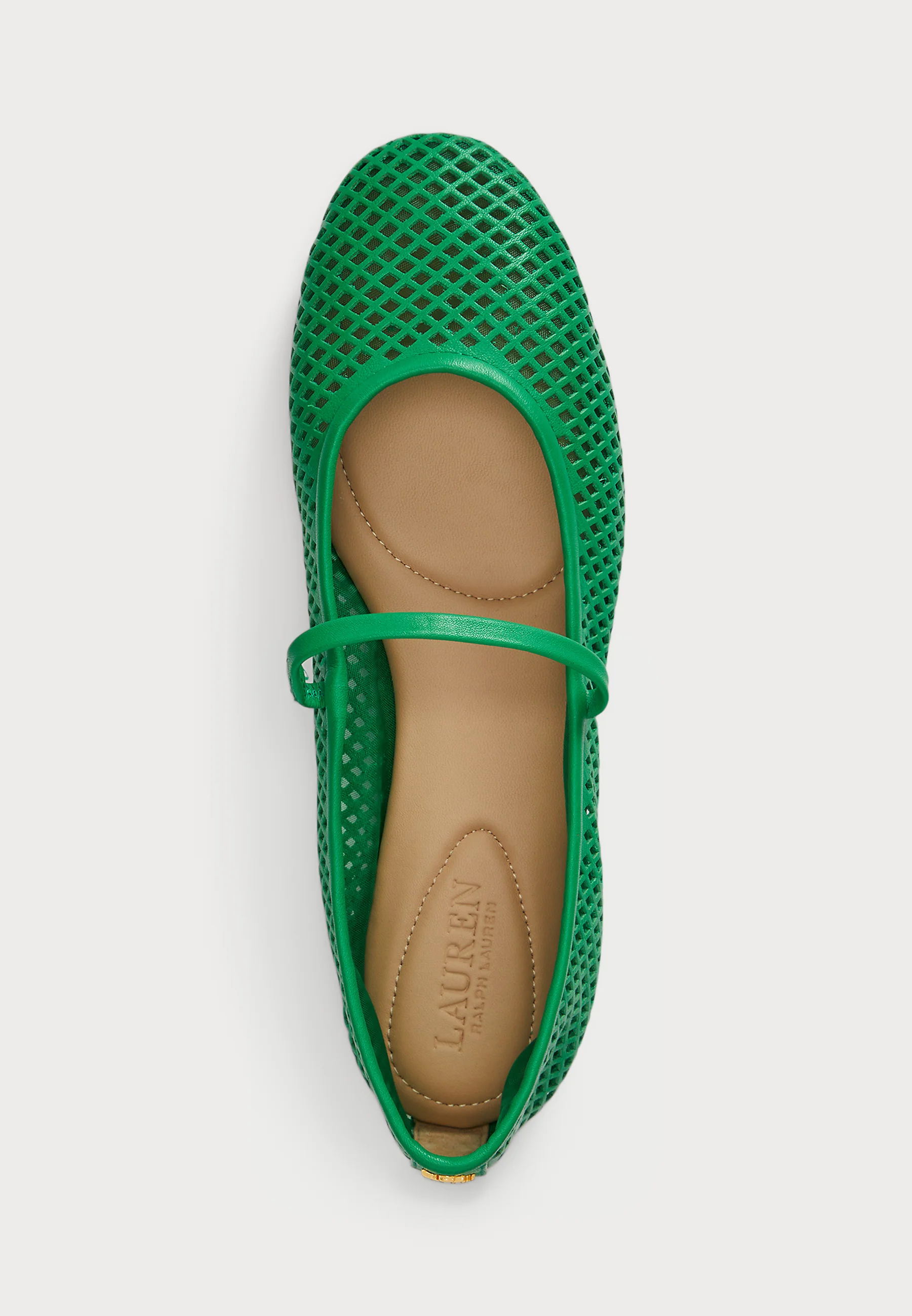 Green Jayna Mj Perforated Ballerina Flats