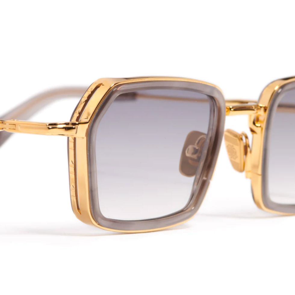 Paul Bold Geometric Square Sunglasses with Gold-tone Frame
