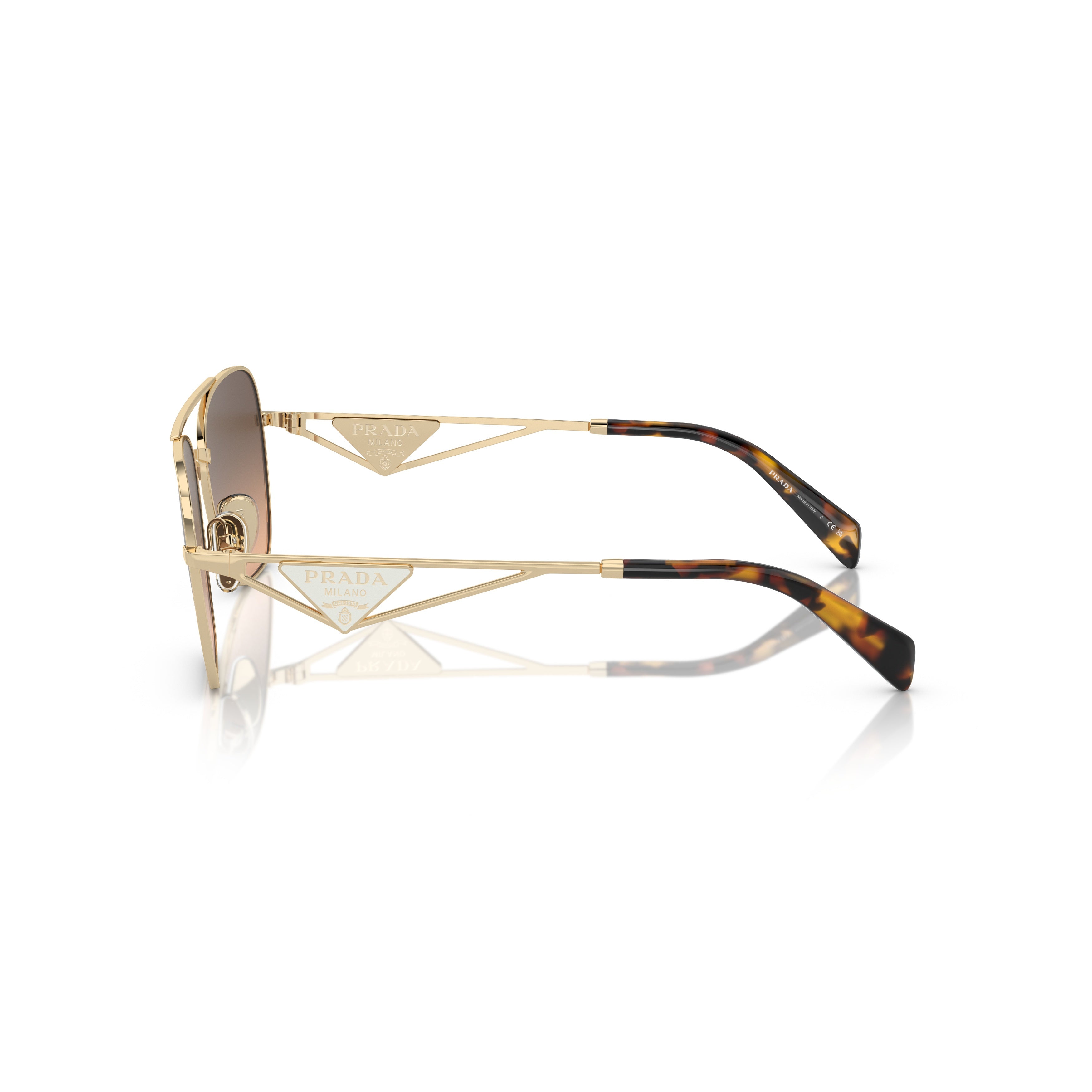 0pr A50s Rectangular Gradient Brown Lenses