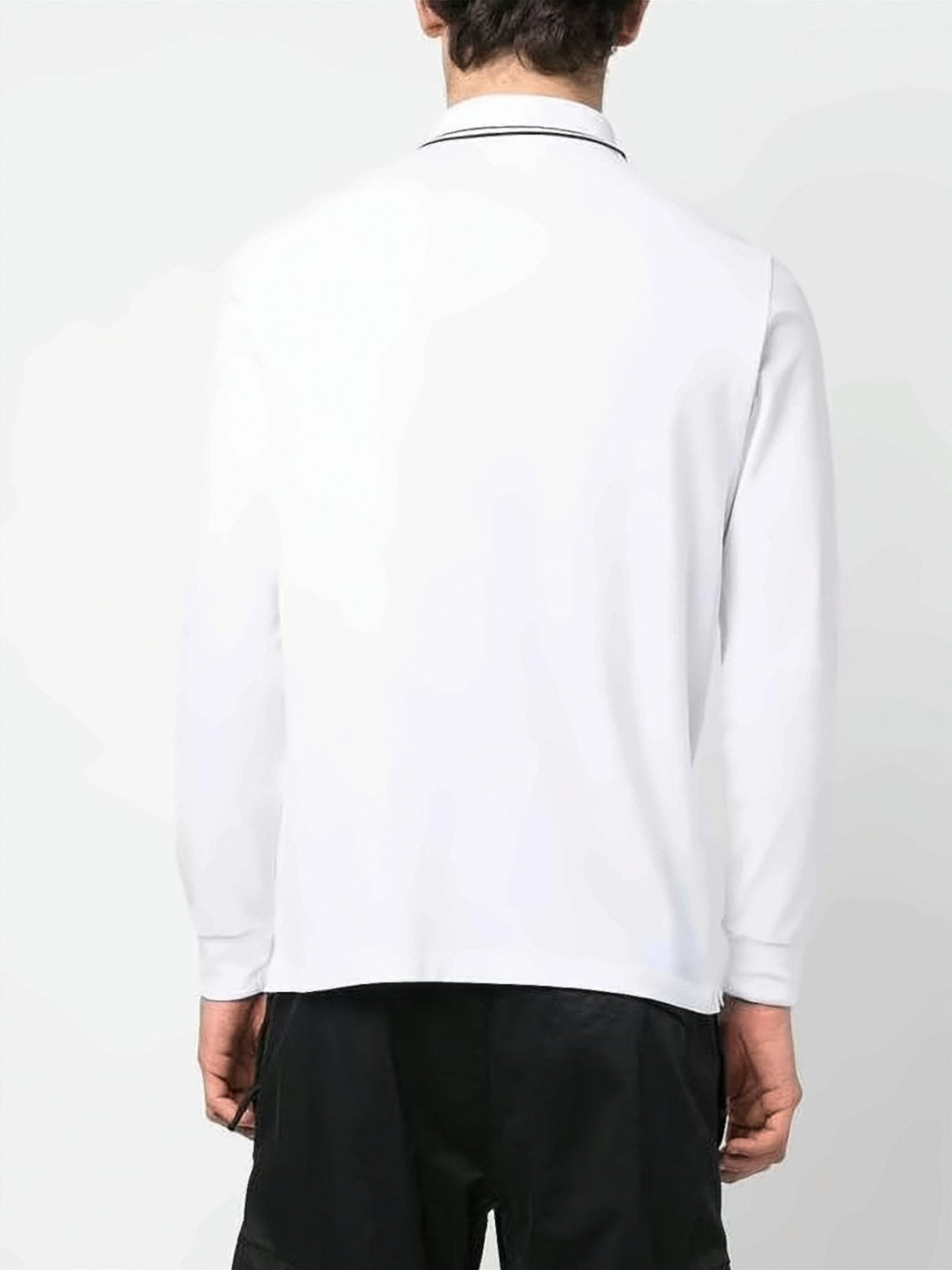 Long-Sleeve Polo Shirt with Classic Collar