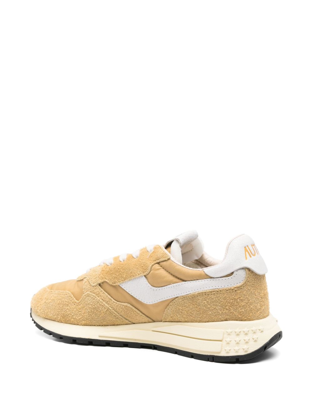 Beige Sneakers with Logo-Embellished Side Panels