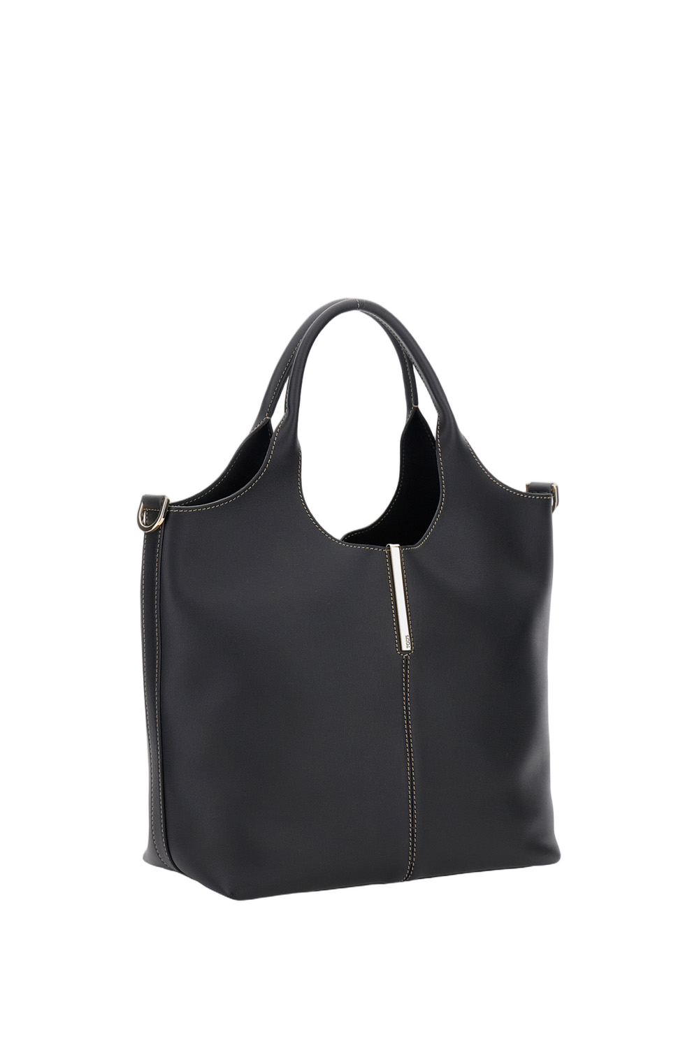 Smooth Calfskin Leather Bag With Engraved Logo