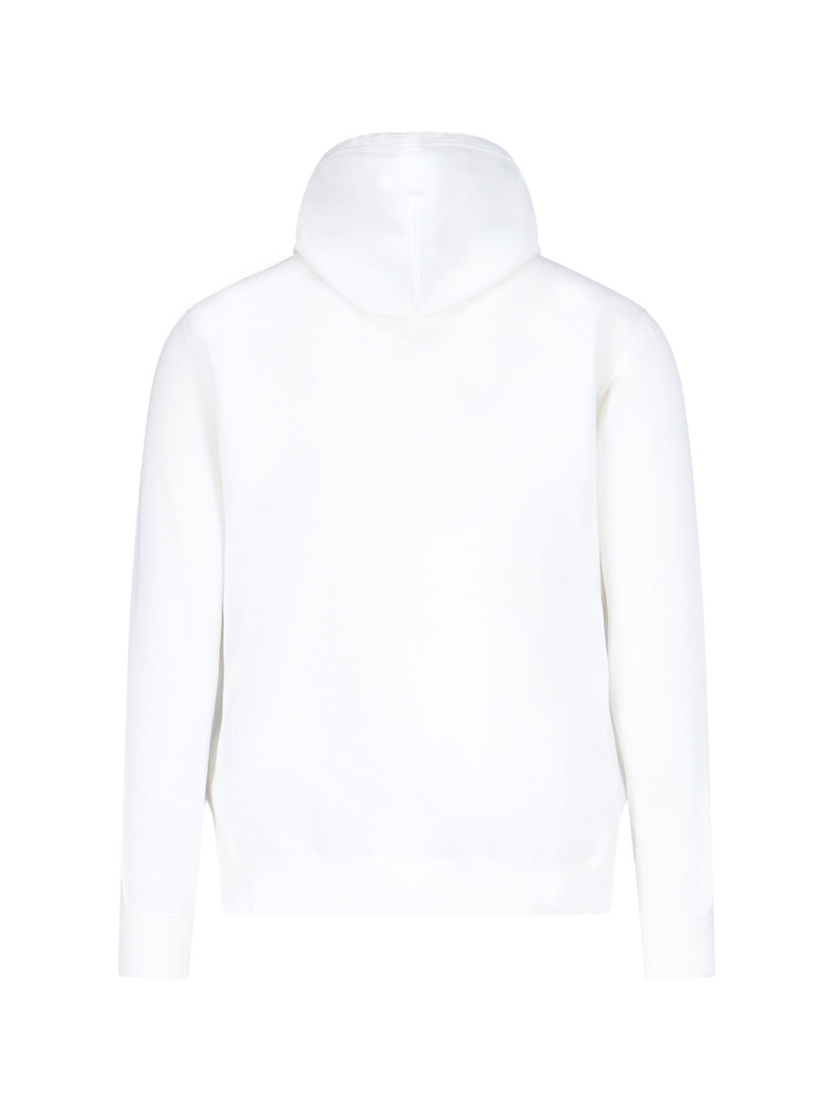 Classic White Sweater With Round Neckline And Long Sleeves