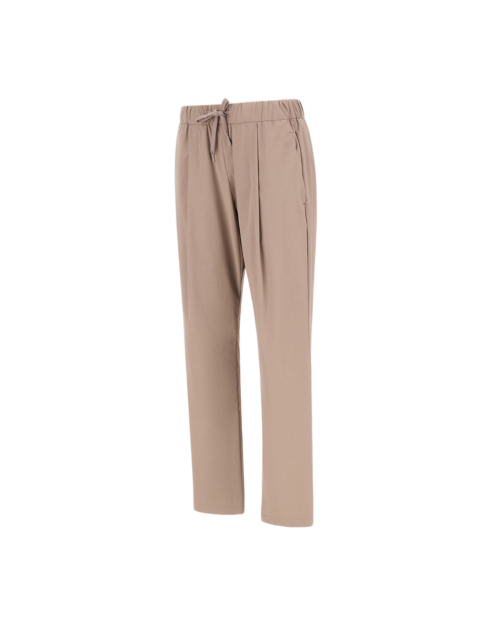 Refined Trousers in Soft Neutral Stretch Nylon