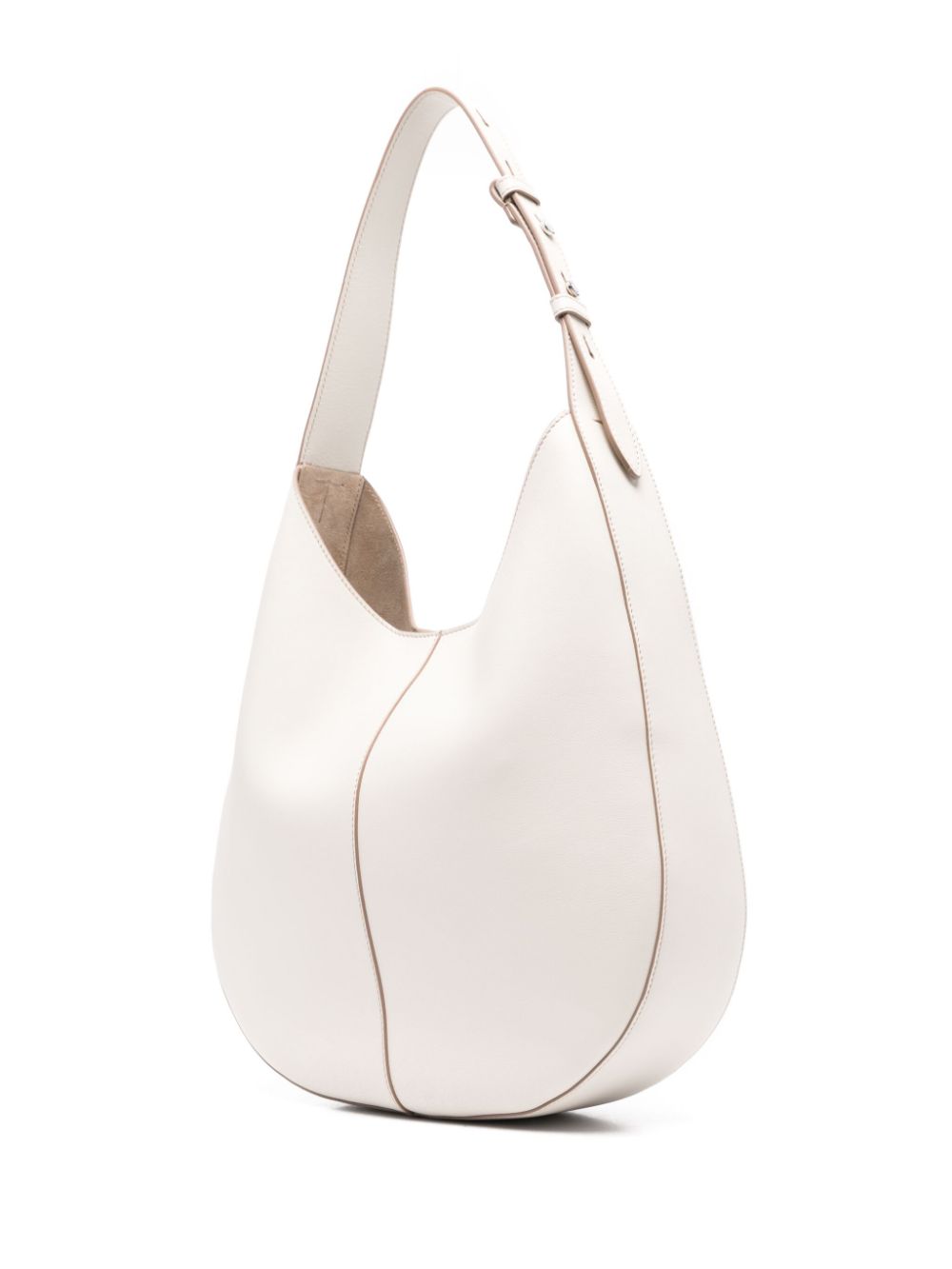 Crescent-Shaped White Bag
