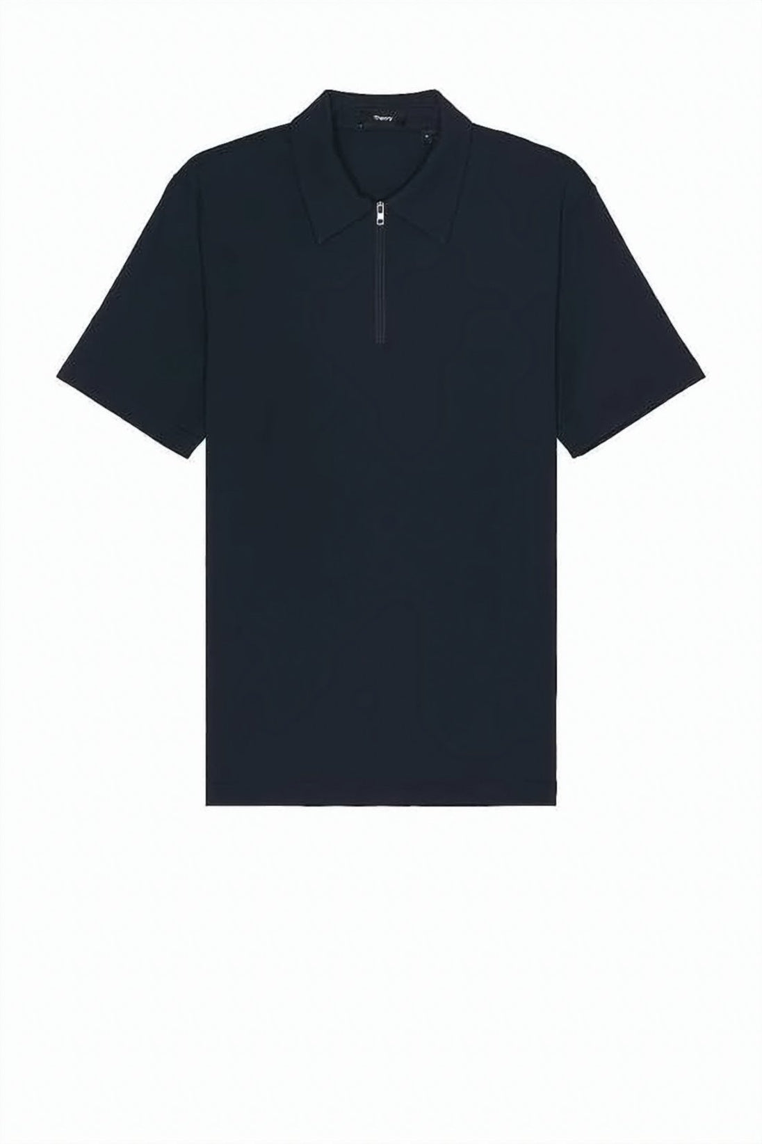 Zip-Up Collar Polo Shirt with Minimalist Design