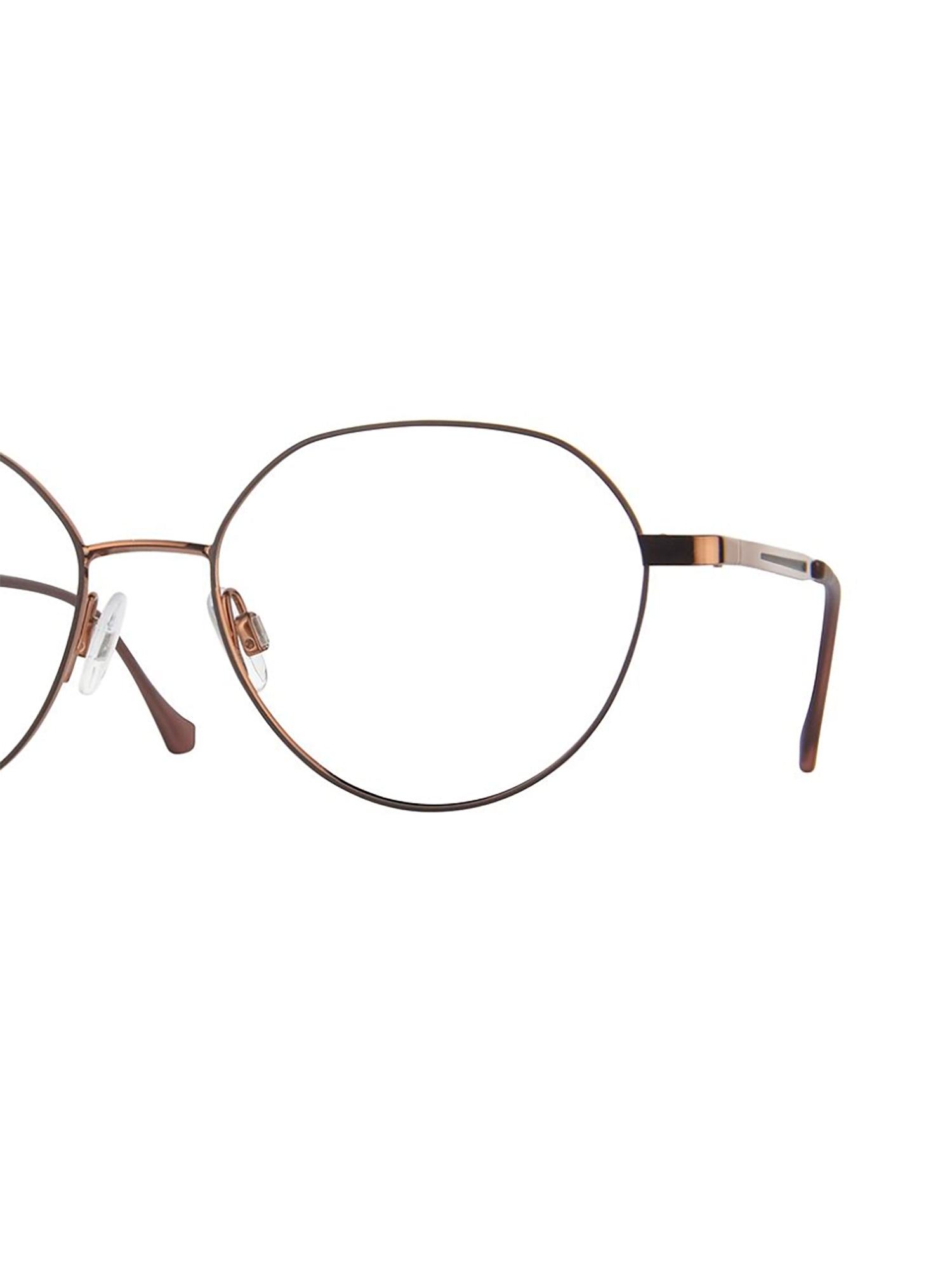 Oval Lens Optical Frames With Metallic Finish