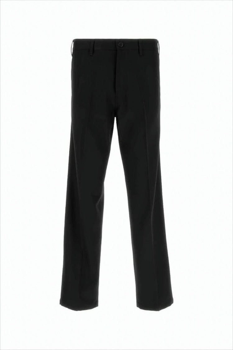 Tailored Black Straight Pants with Structured Silhouette