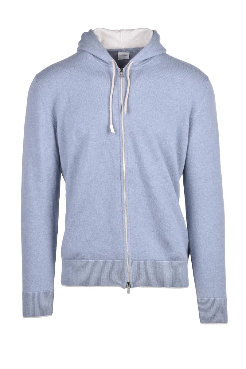 Cashmere Zip Cardigan - Grey