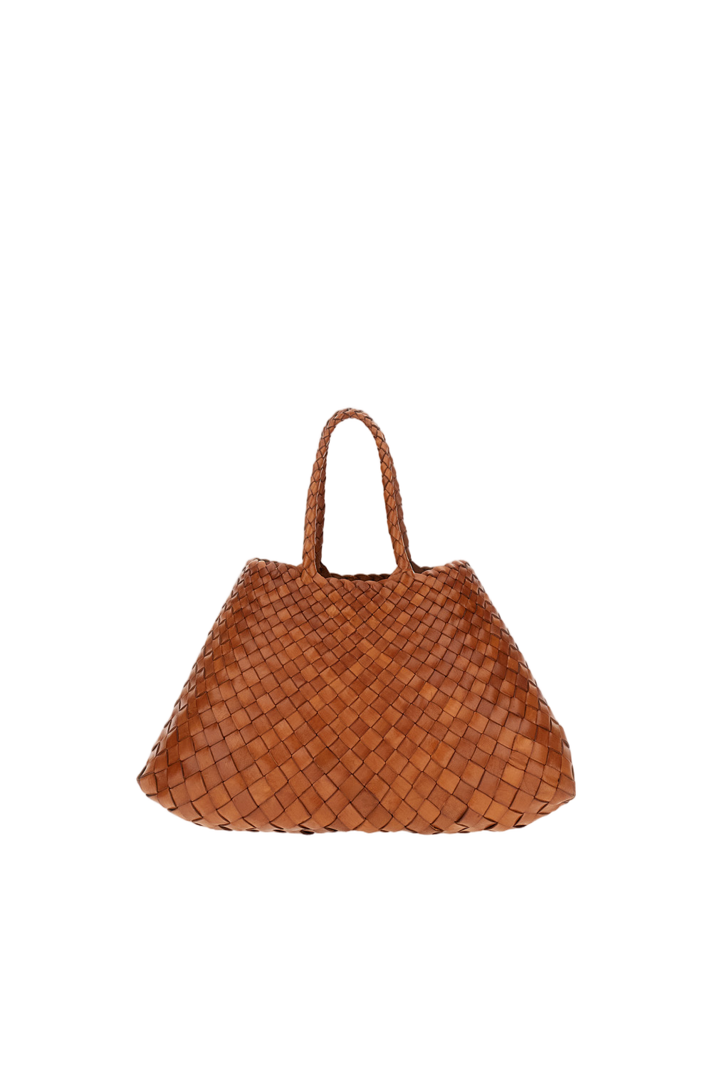 Handwoven Buffalo Calf Leather Tote with Textured Design