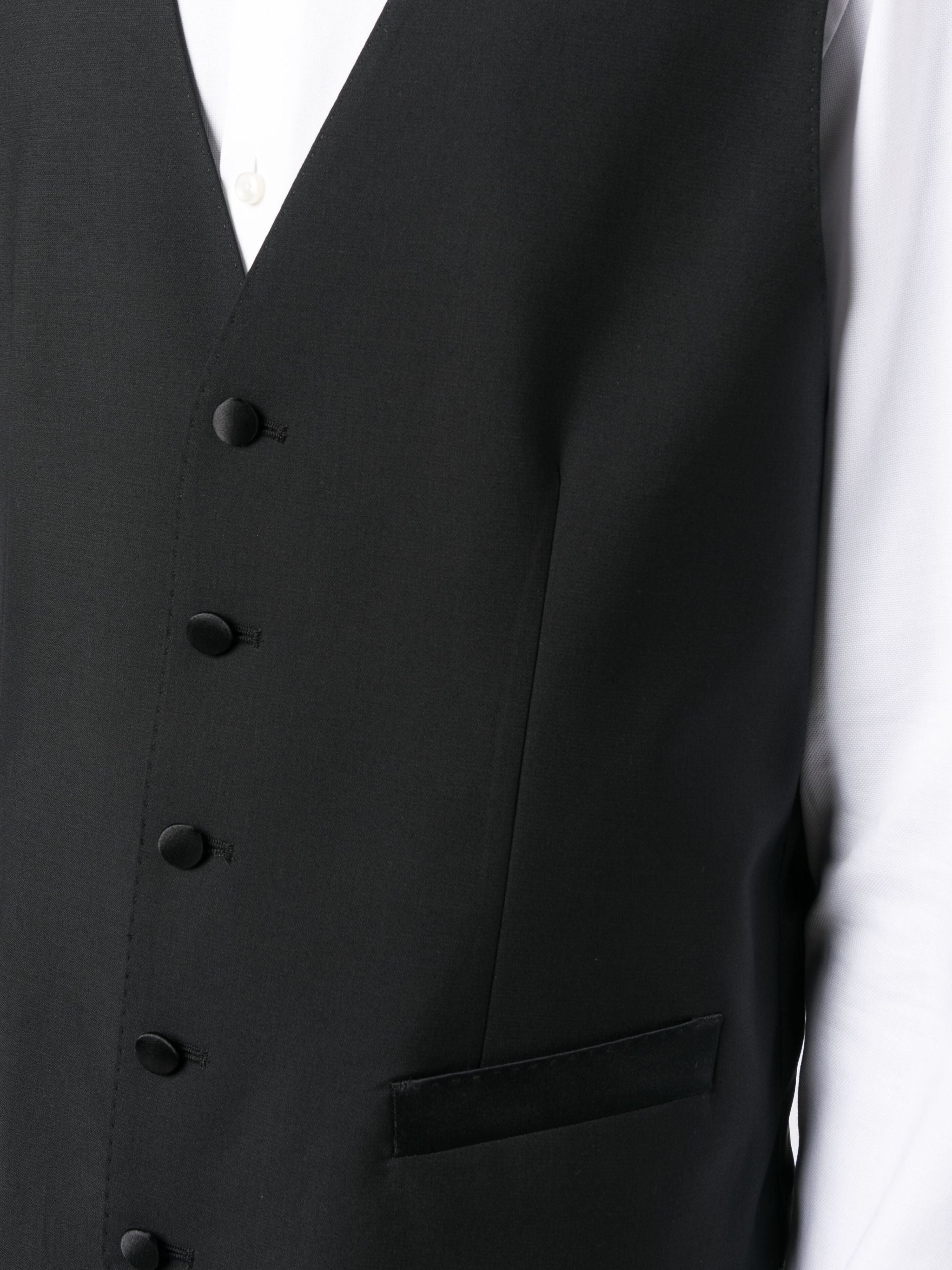 Three-Piece Wool Silk Satin Tuxedo Suit