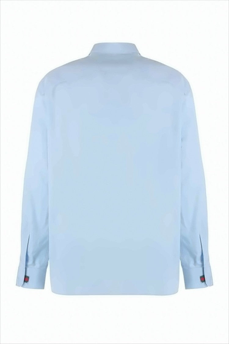 Light Blue Button-Down Long-Sleeve Shirt