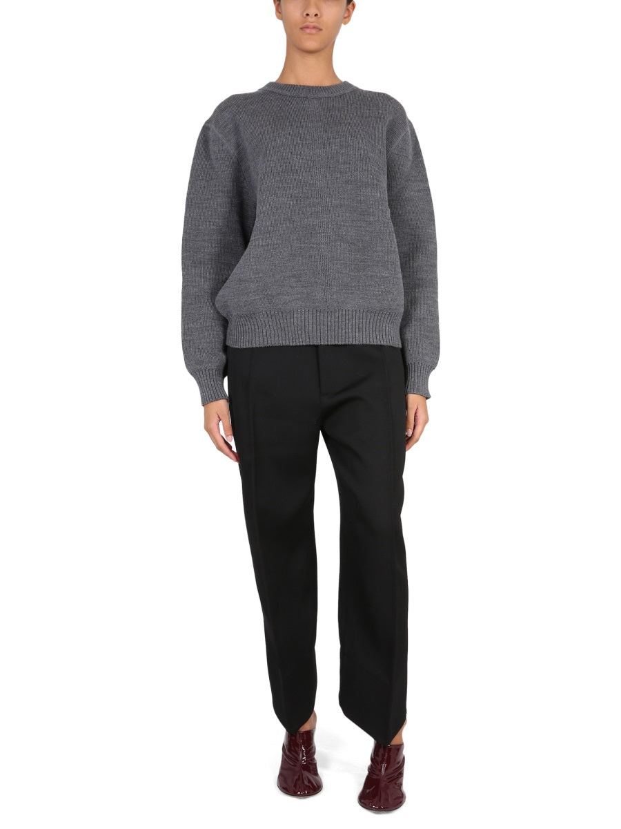 Tailored Compact Wool Pants with Hook