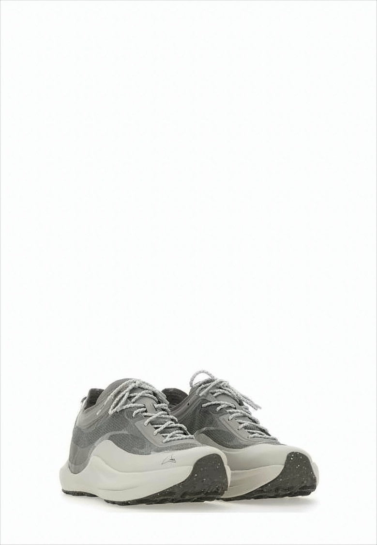 Textured Grey Sneakers with Layered Upper