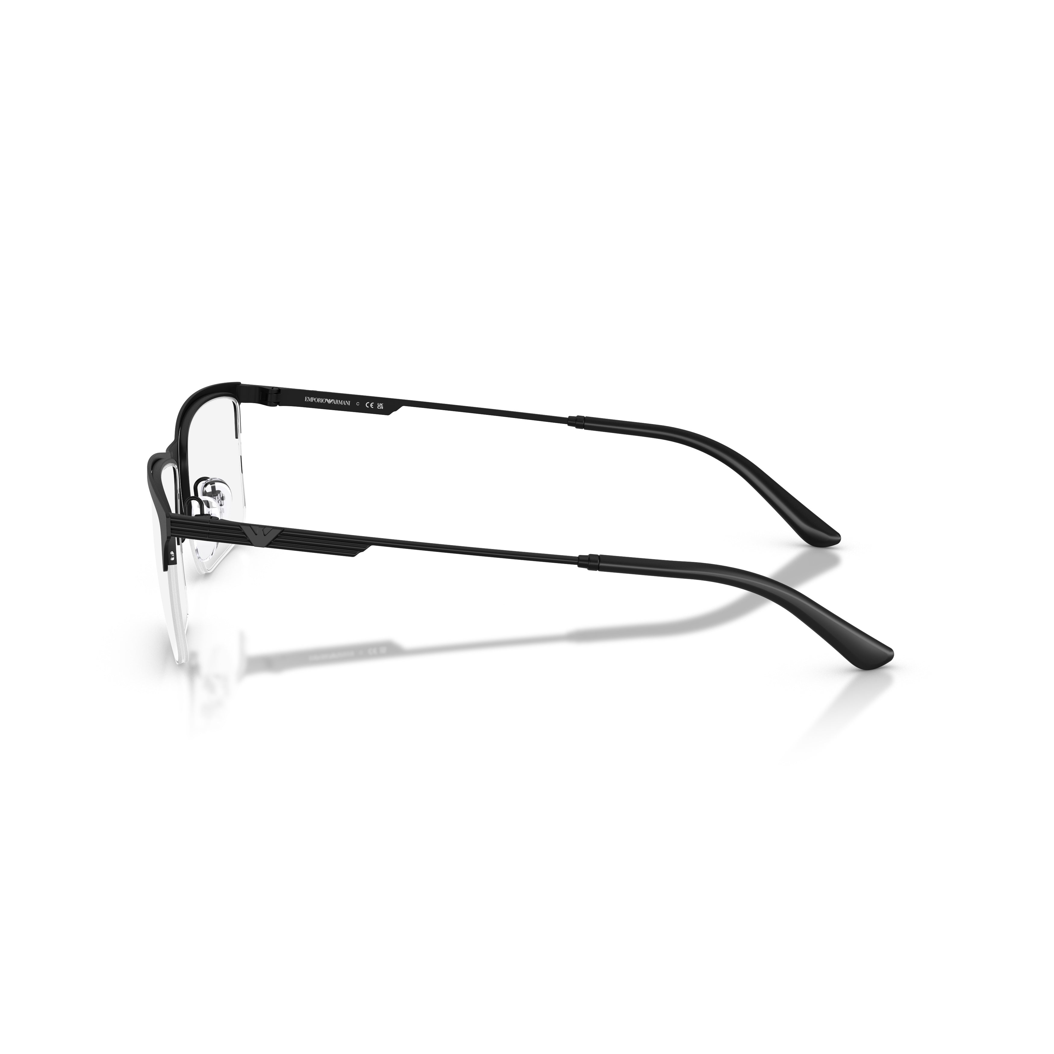 0ea1177 Half-Rim Metal Eyeglasses with Rectangular Lenses
