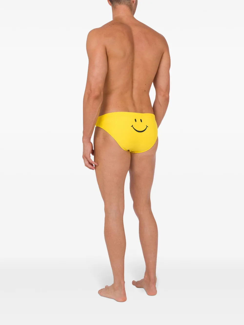 Vibrant Yellow Swim Brief With Playful Design