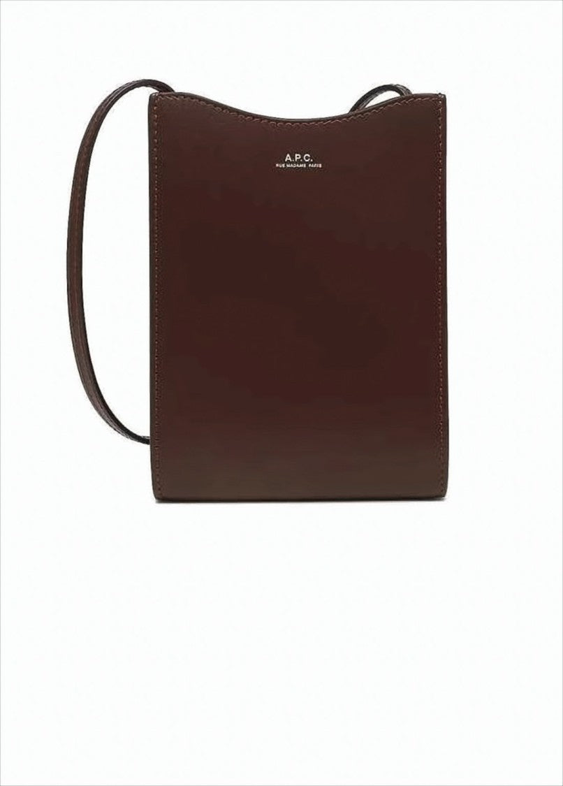Structured Brown Leather Shoulder Bag