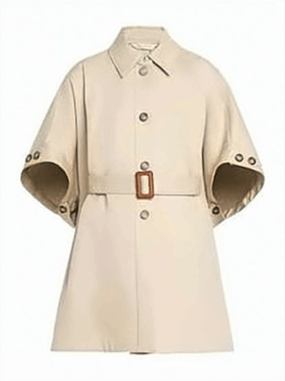 Structured Cotton Jacket with Cape Design