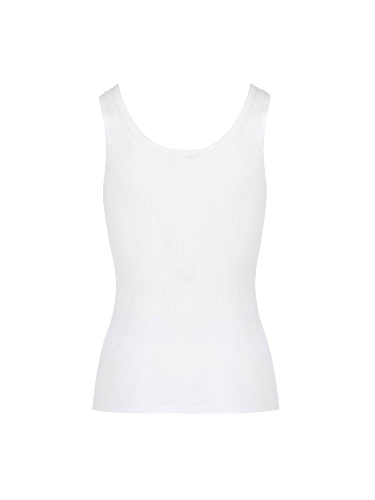 Logo Tank Top, In White Cotton