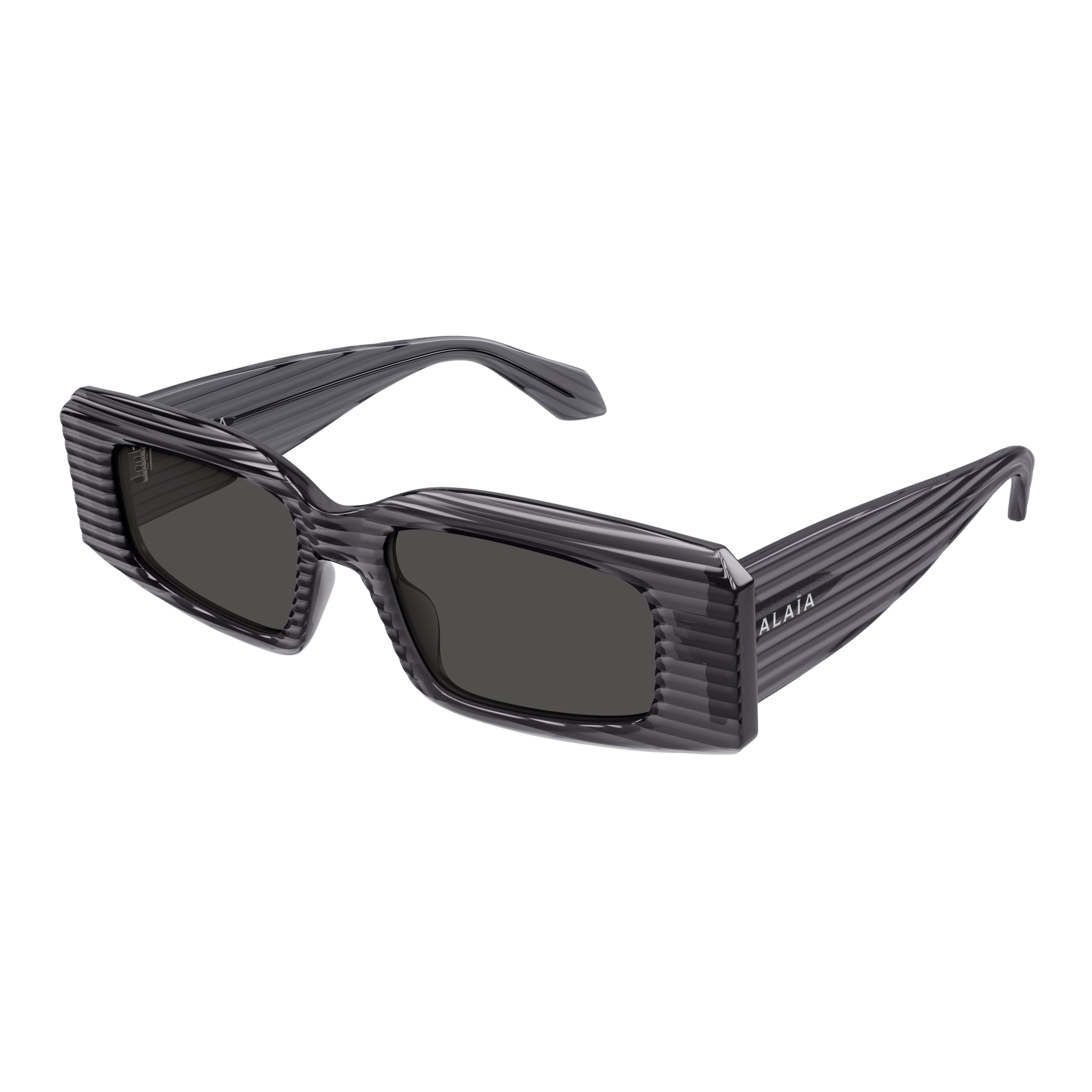 Aa0078s Rectangular Ribbed Frame Sunglasses in Recycled Acetate