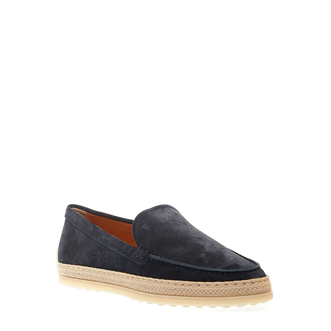 Blue Suede Slipper With Rope