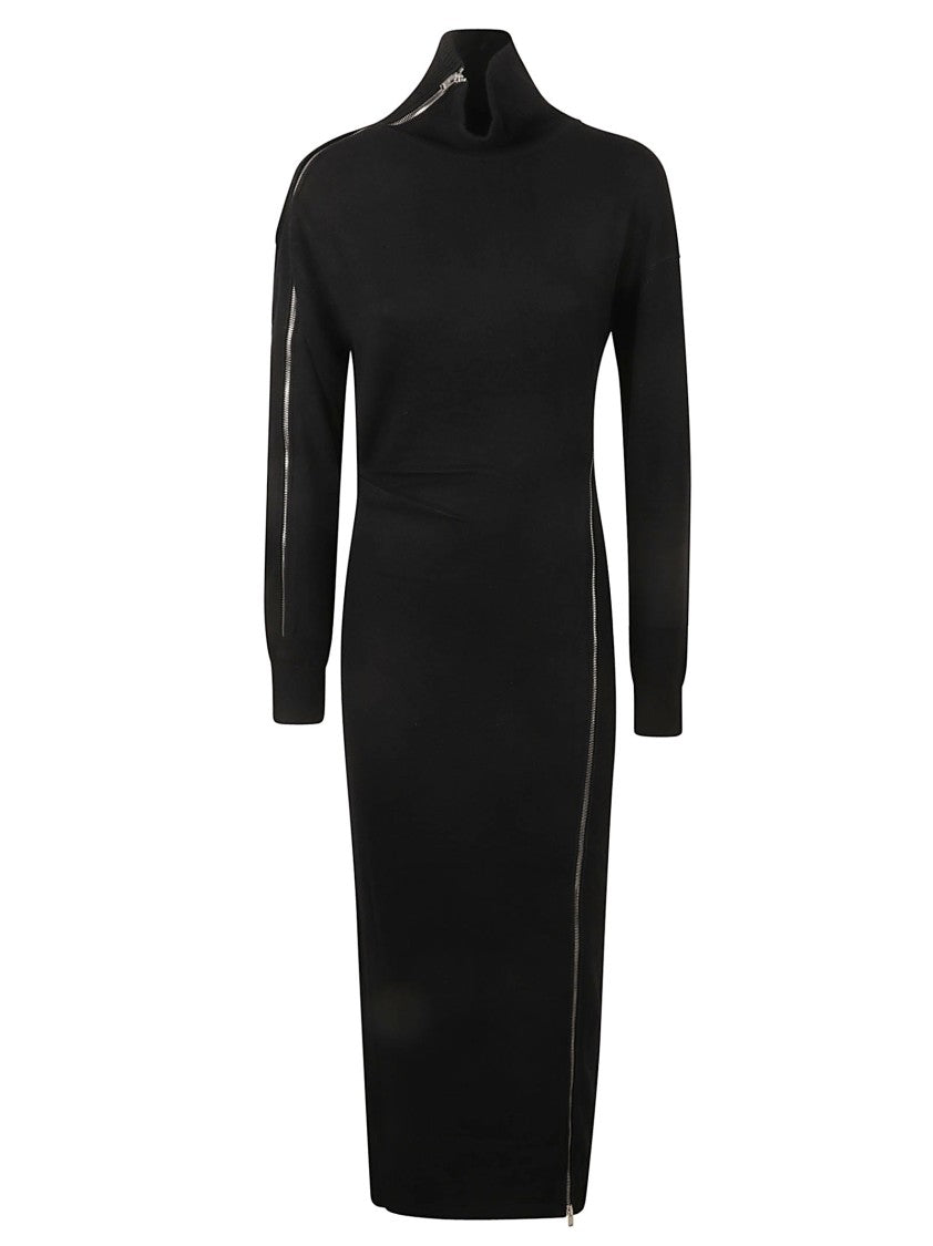 Midi Dress With High Neckline