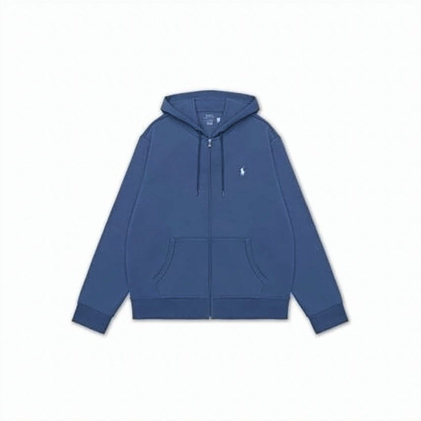 Zip-Up Hoodie with Drawstring Hood