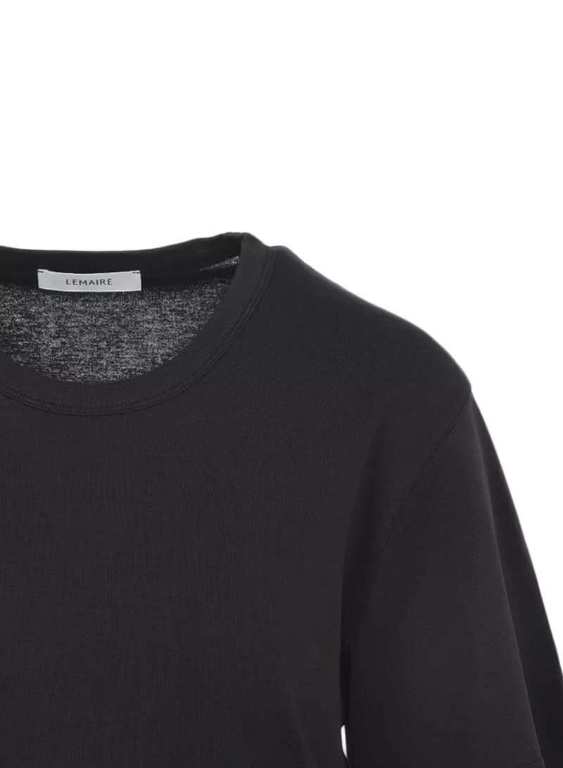 Ribbed Cotton T-Shirt With Classic Round Neckline